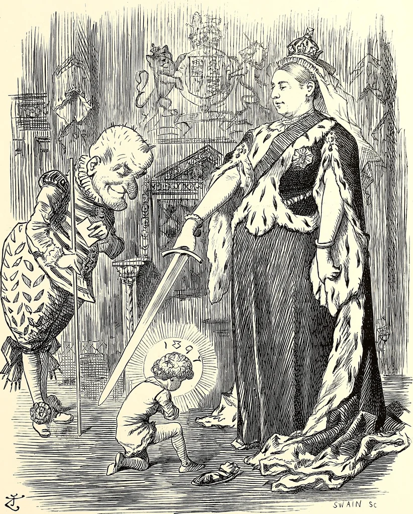An illustration from Cartoons : Selected from the pages of "Punch", 1901, leaf 158