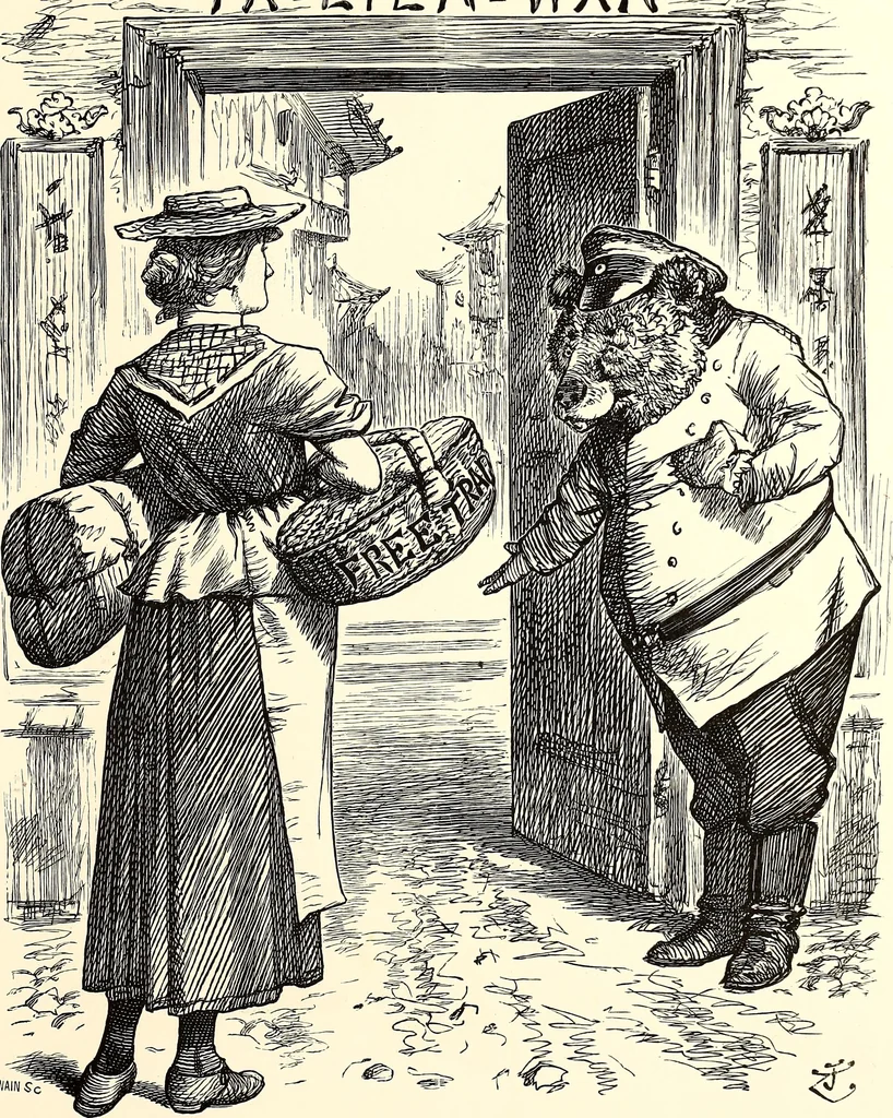 An illustration from Cartoons : Selected from the pages of "Punch", 1901, leaf 182