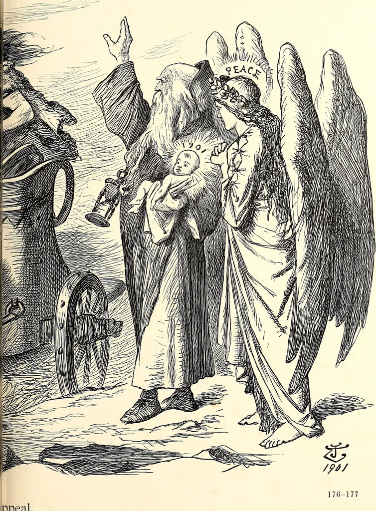 An illustration from Cartoons : Selected from the pages of "Punch", 1901, leaf 194