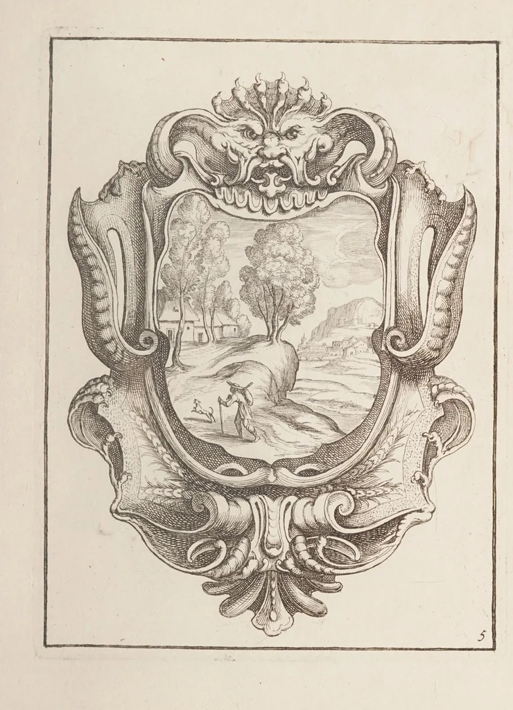 An illustration from Cartouches de diferentes inuentions tres vtilles a plussieurs sortes de personnes, 1632, leaf 11