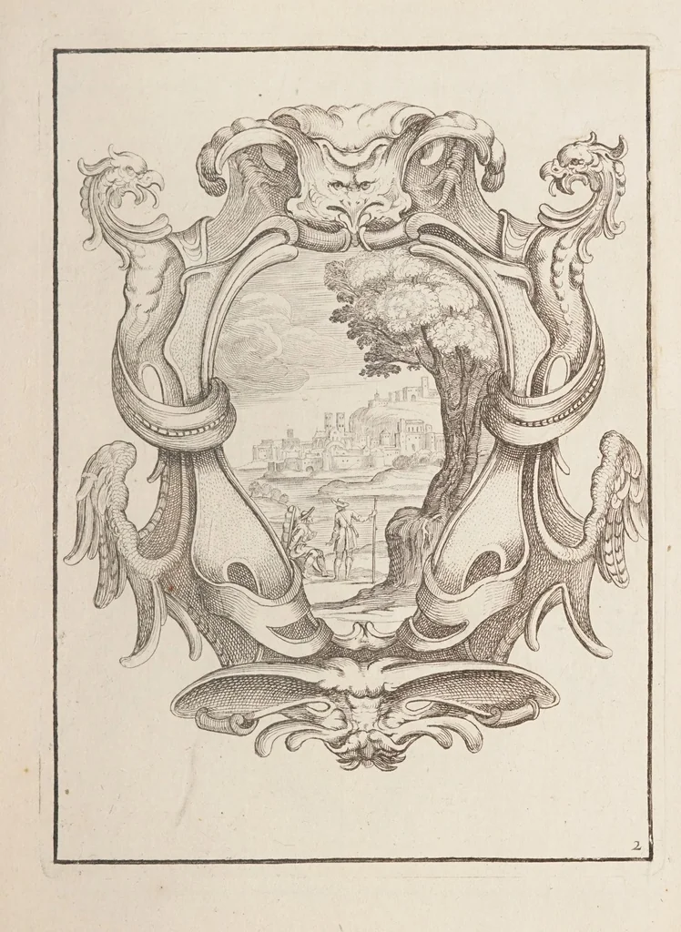 An illustration from Cartouches de diferentes inuentions tres vtilles a plussieurs sortes de personnes, 1632, leaf 5