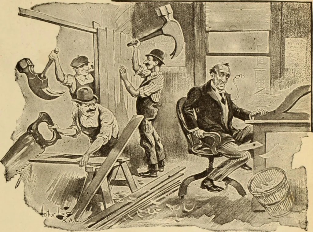 An illustration from Caricature. ed 1913, 1913, leaf 100