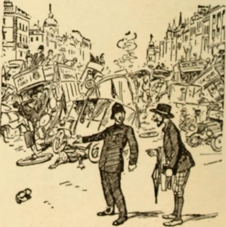 An illustration from Caricature. ed 1913, 1913, leaf 105