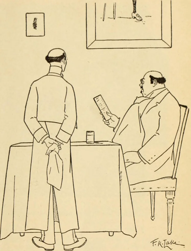 An illustration from Caricature. ed 1913, 1913, leaf 112
