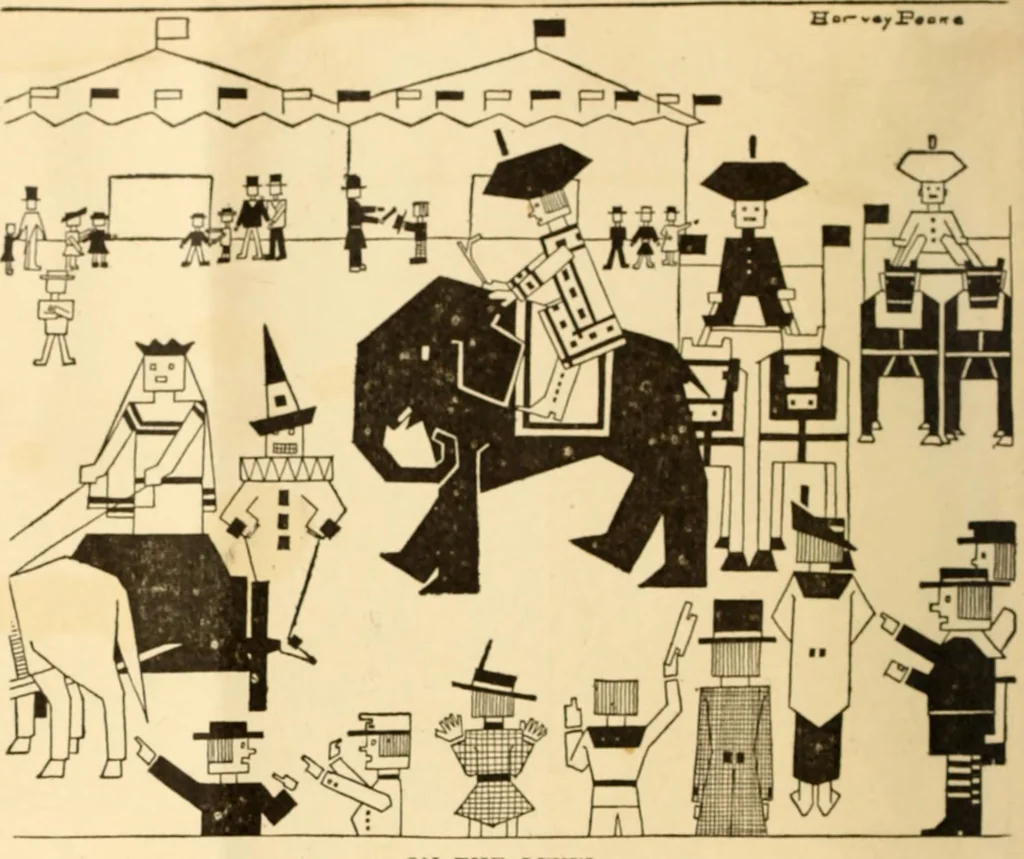 An illustration from Caricature. ed 1913, 1913, leaf 15