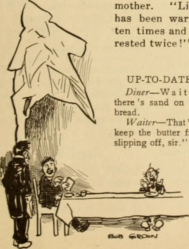 An illustration from Caricature. ed 1913, 1913, leaf 150