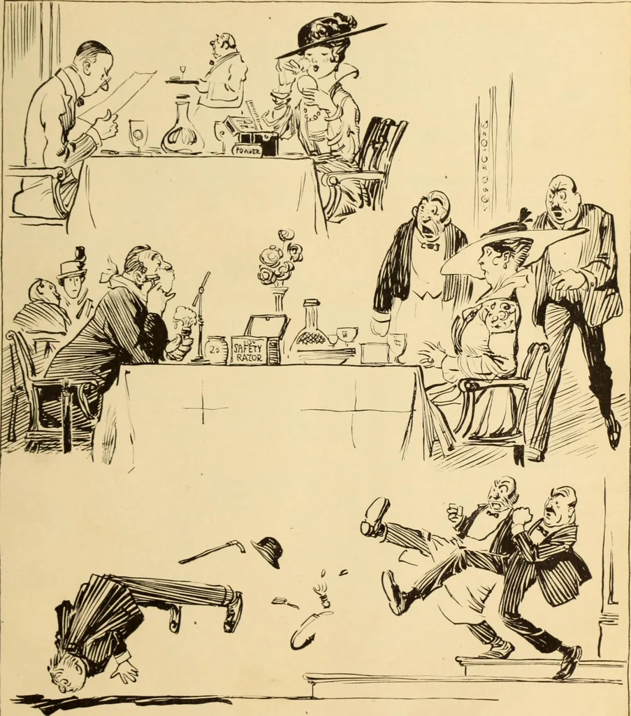 An illustration from Caricature. ed 1913, 1913, leaf 160