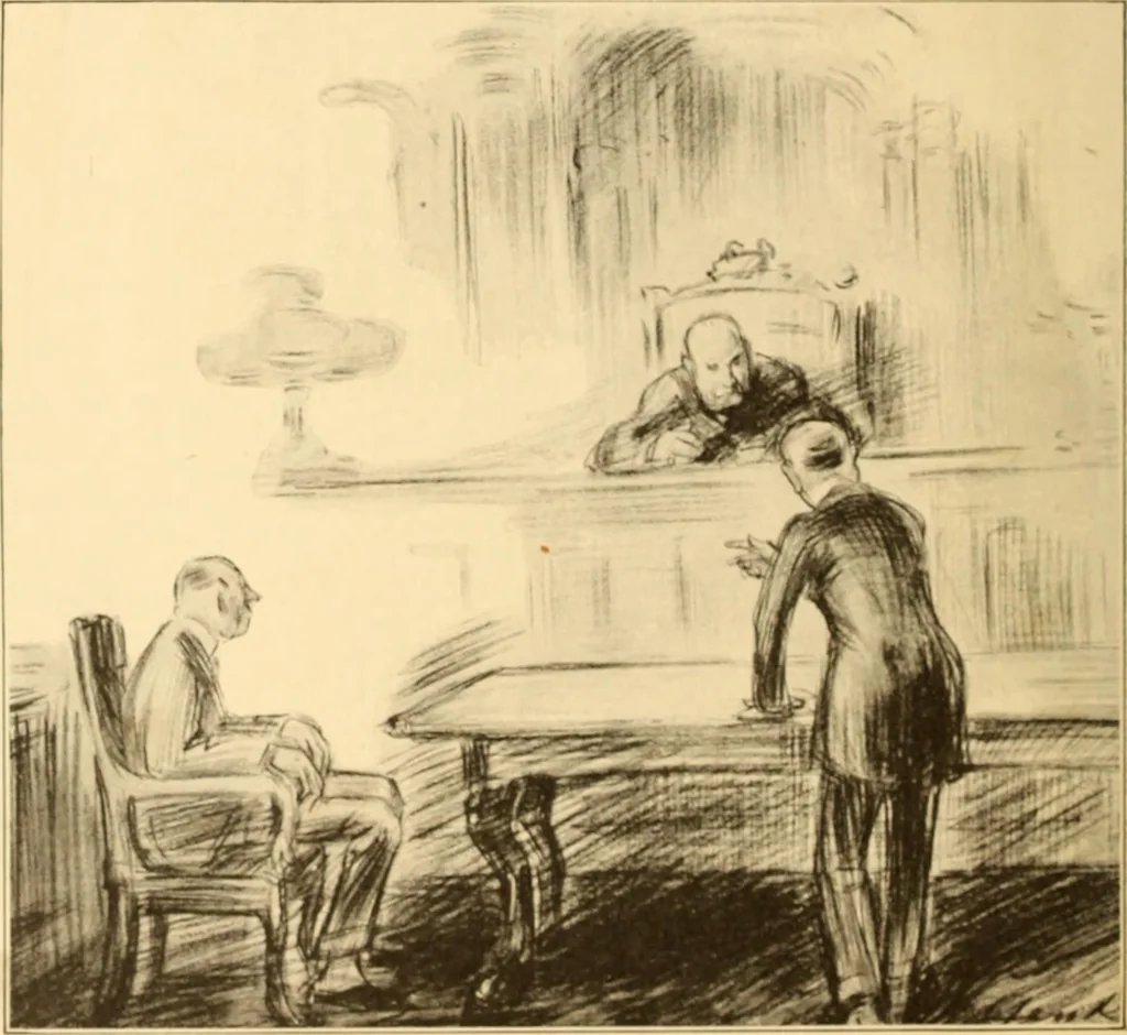 An illustration from Caricature. ed 1913, 1913, leaf 173