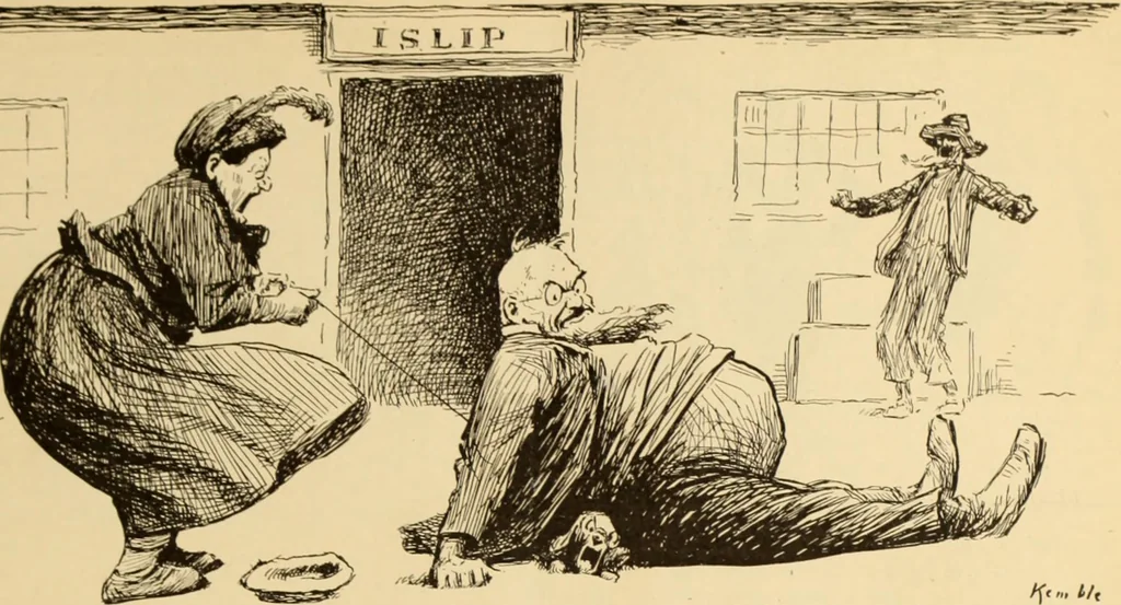 An illustration from Caricature. ed 1913, 1913, leaf 188