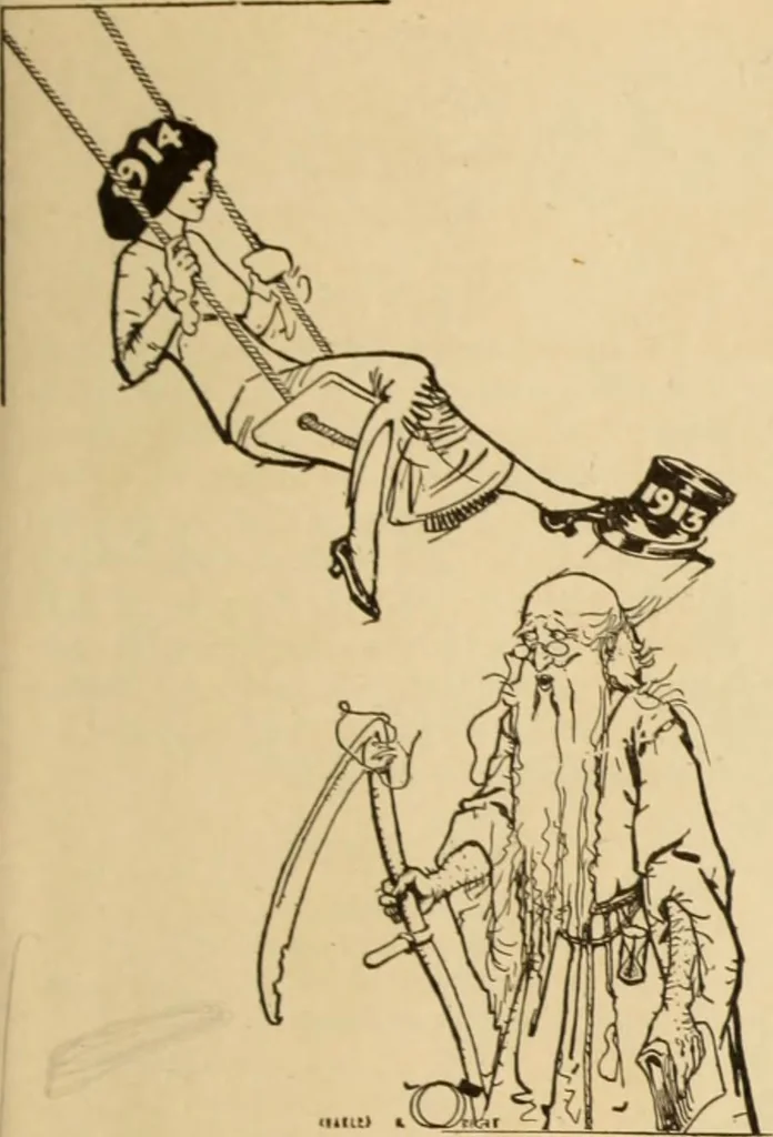 An illustration from Caricature. ed 1913, 1913, leaf 24