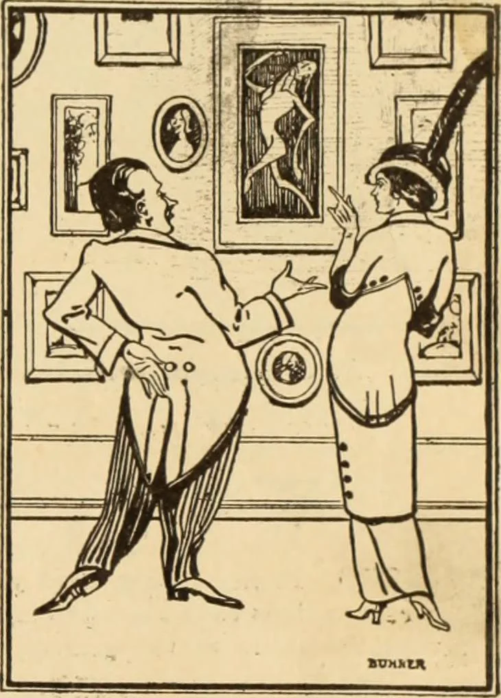An illustration from Caricature. ed 1913, 1913, leaf 28