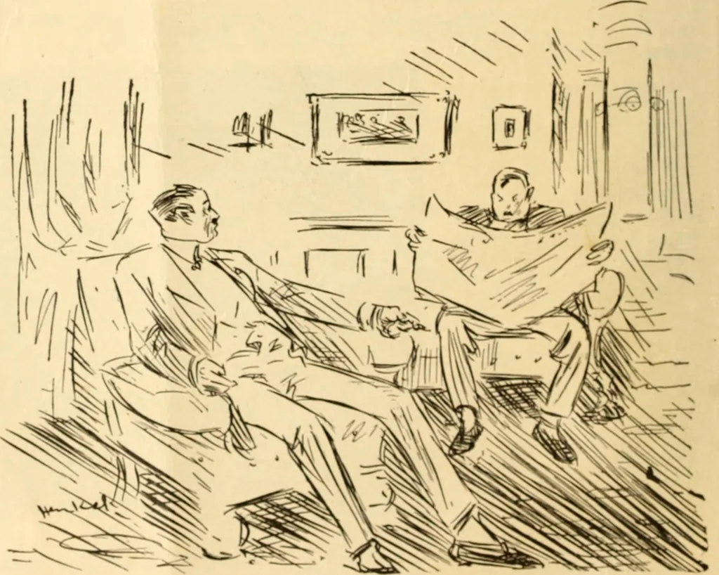 An illustration from Caricature. ed 1913, 1913, leaf 33