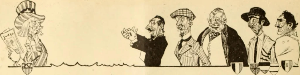 An illustration from Caricature. ed 1913, 1913, leaf 35