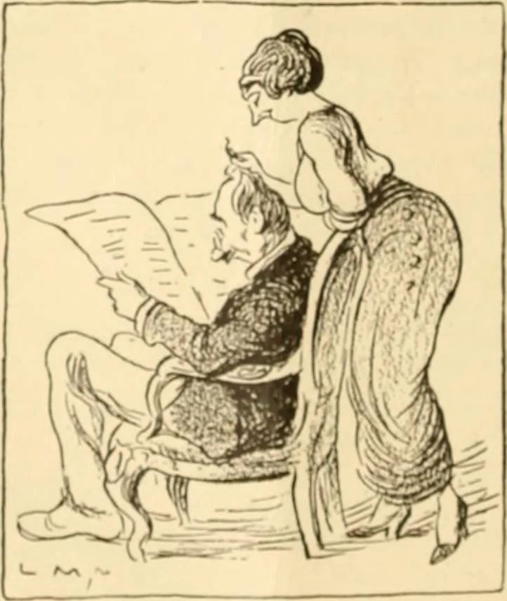 An illustration from Caricature. ed 1913, 1913, leaf 35