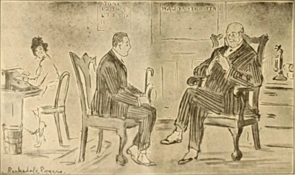 An illustration from Caricature. ed 1913, 1913, leaf 37