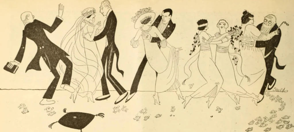 An illustration from Caricature. ed 1913, 1913, leaf 43