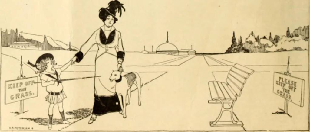 An illustration from Caricature. ed 1913, 1913, leaf 45
