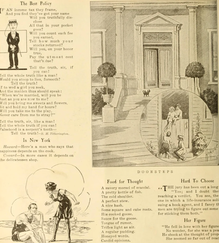 An illustration from Caricature. ed 1913, 1913, leaf 55