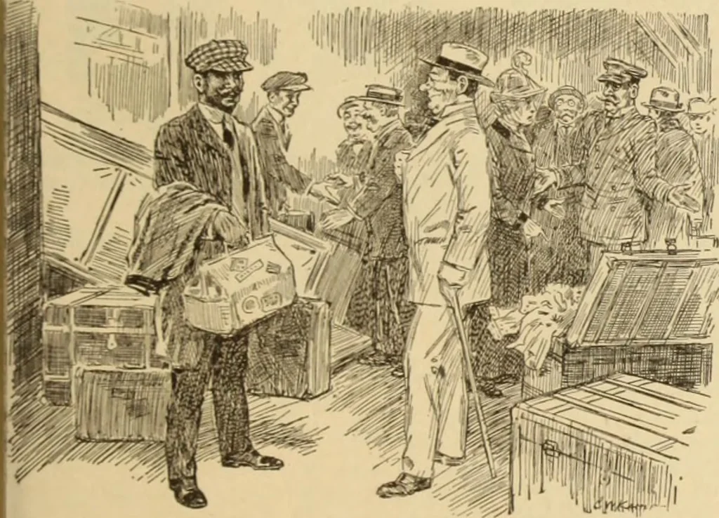 An illustration from Caricature. ed 1913, 1913, leaf 72