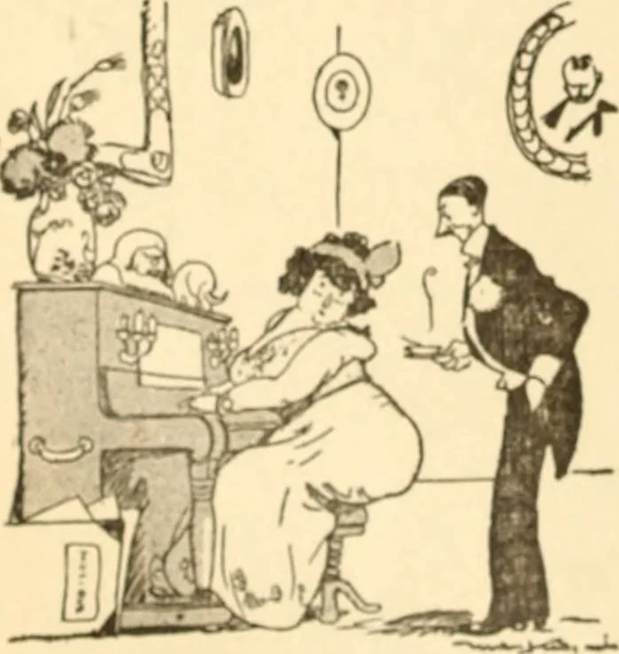 An illustration from Caricature. ed 1913, 1913, leaf 73