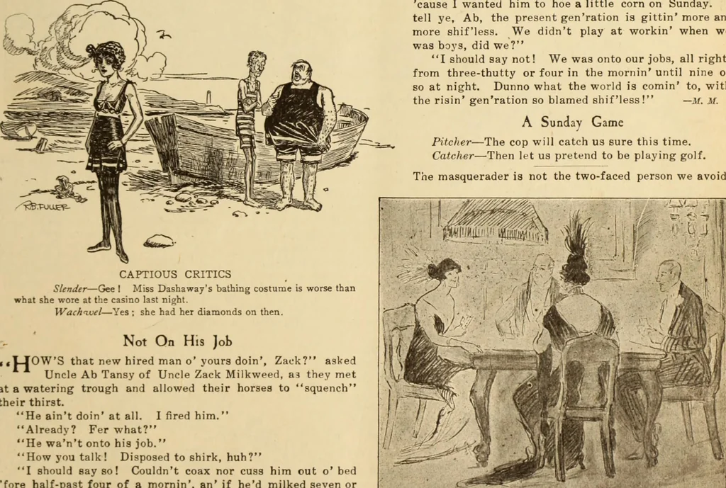 An illustration from Caricature. ed 1913, 1913, leaf 74