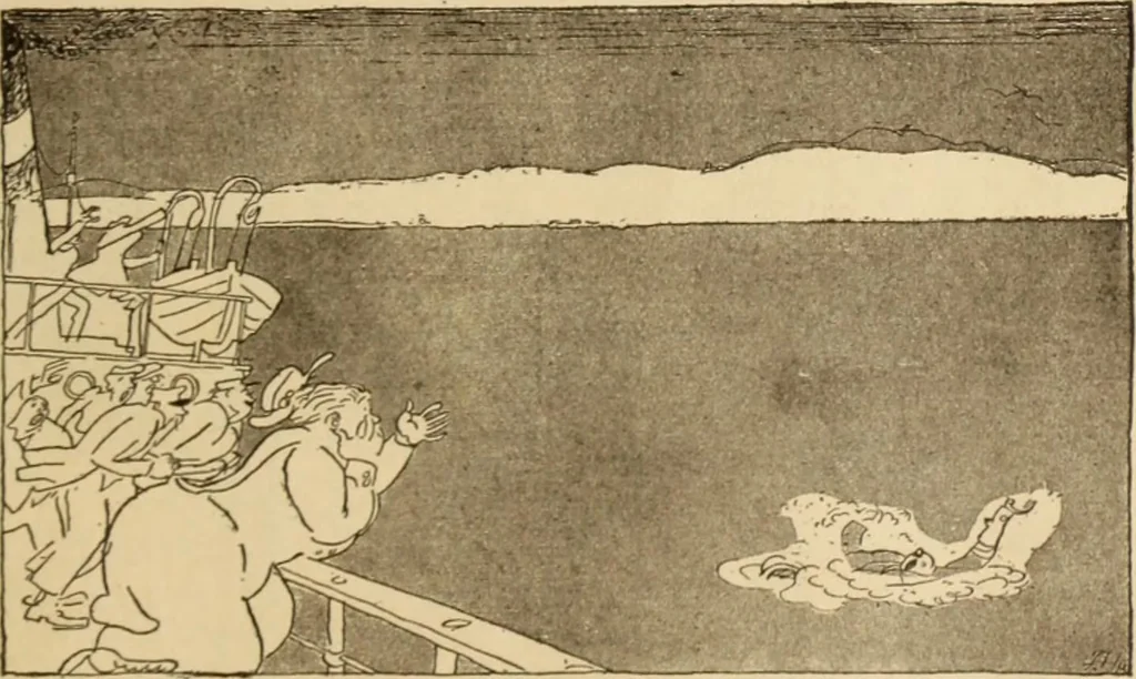 An illustration from Caricature. ed 1913, 1913, leaf 86