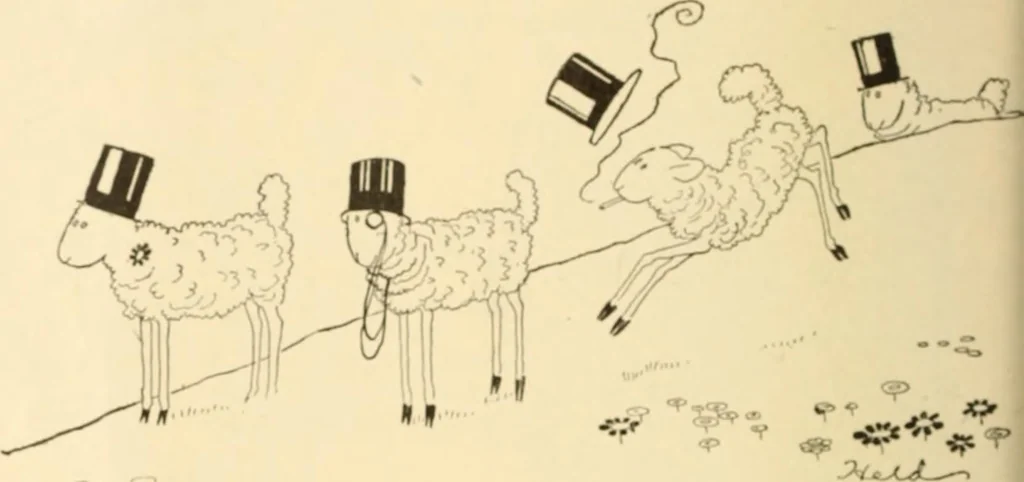 An illustration from Caricature. ed 1913, 1913, leaf 91