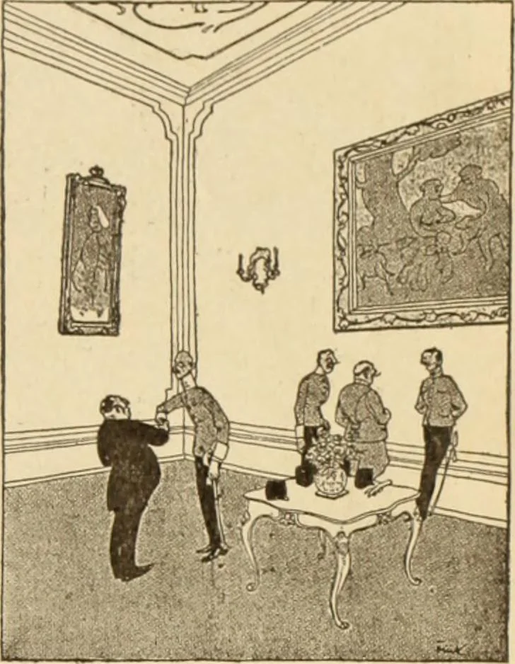 An illustration from Caricature. ed 1913, 1913, leaf 96