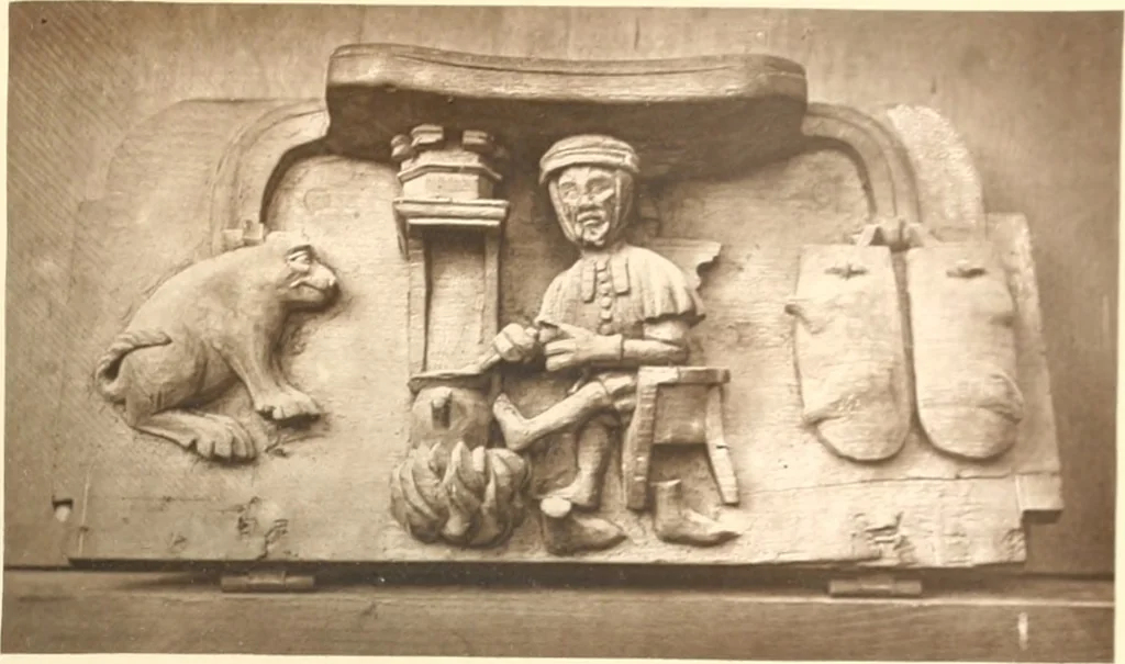 An illustration from Carvings and sculptures of Worcester Cathedral, 1873, leaf 20