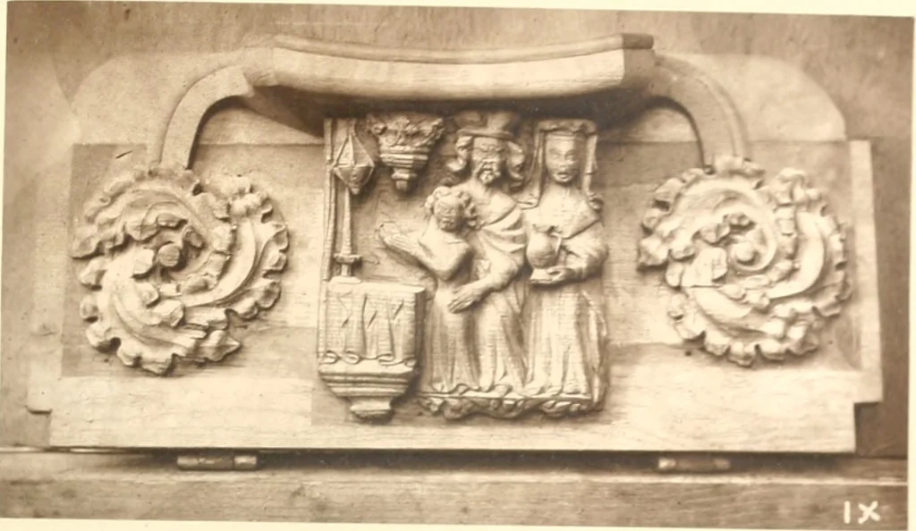 An illustration from Carvings and sculptures of Worcester Cathedral, 1873, leaf 28