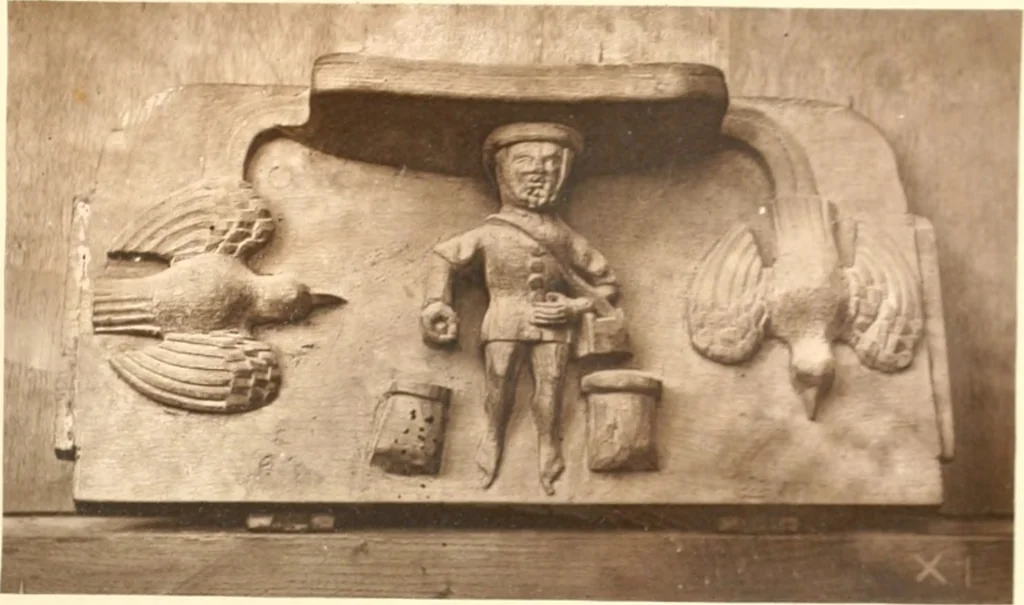 An illustration from Carvings and sculptures of Worcester Cathedral, 1873, leaf 30
