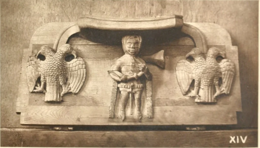 An illustration from Carvings and sculptures of Worcester Cathedral, 1873, leaf 32