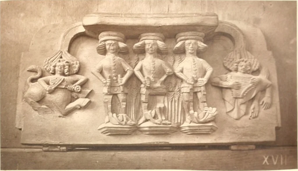 An illustration from Carvings and sculptures of Worcester Cathedral, 1873, leaf 36