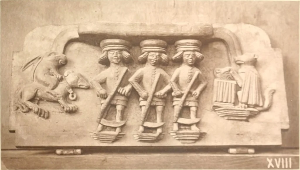 An illustration from Carvings and sculptures of Worcester Cathedral, 1873, leaf 36