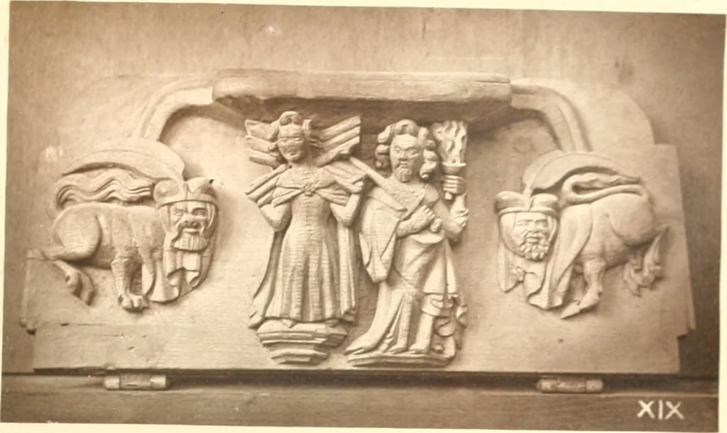 An illustration from Carvings and sculptures of Worcester Cathedral, 1873, leaf 38