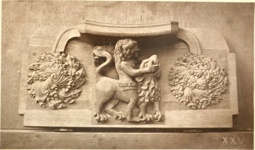 An illustration from Carvings and sculptures of Worcester Cathedral, 1873, leaf 44