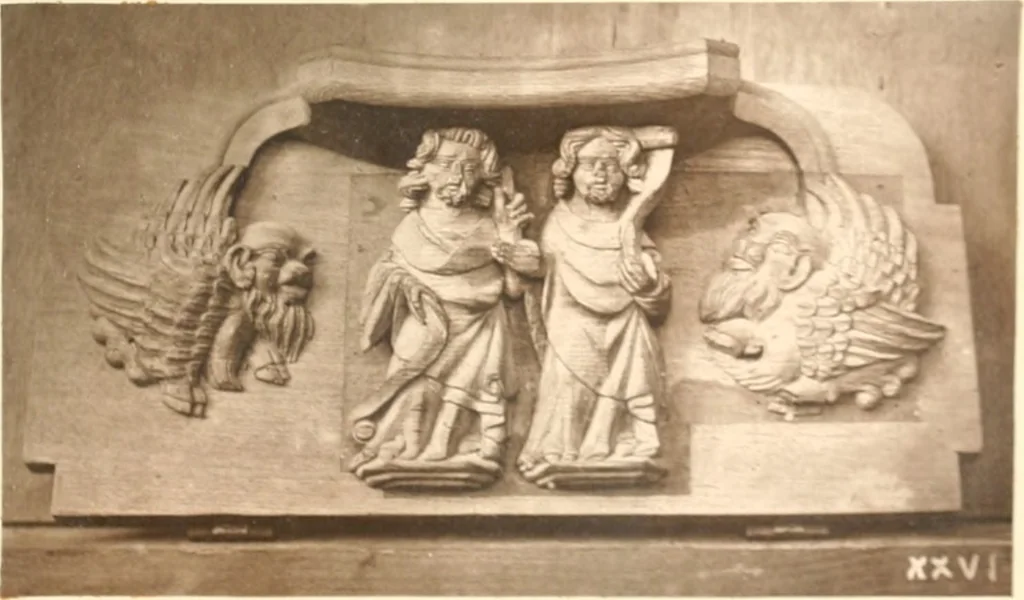 An illustration from Carvings and sculptures of Worcester Cathedral, 1873, leaf 44