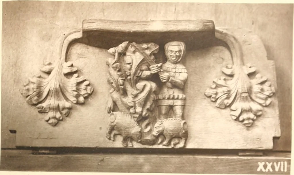 An illustration from Carvings and sculptures of Worcester Cathedral, 1873, leaf 46