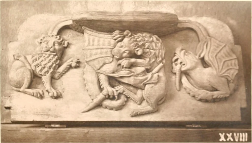 An illustration from Carvings and sculptures of Worcester Cathedral, 1873, leaf 46