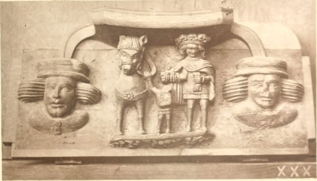 An illustration from Carvings and sculptures of Worcester Cathedral, 1873, leaf 48