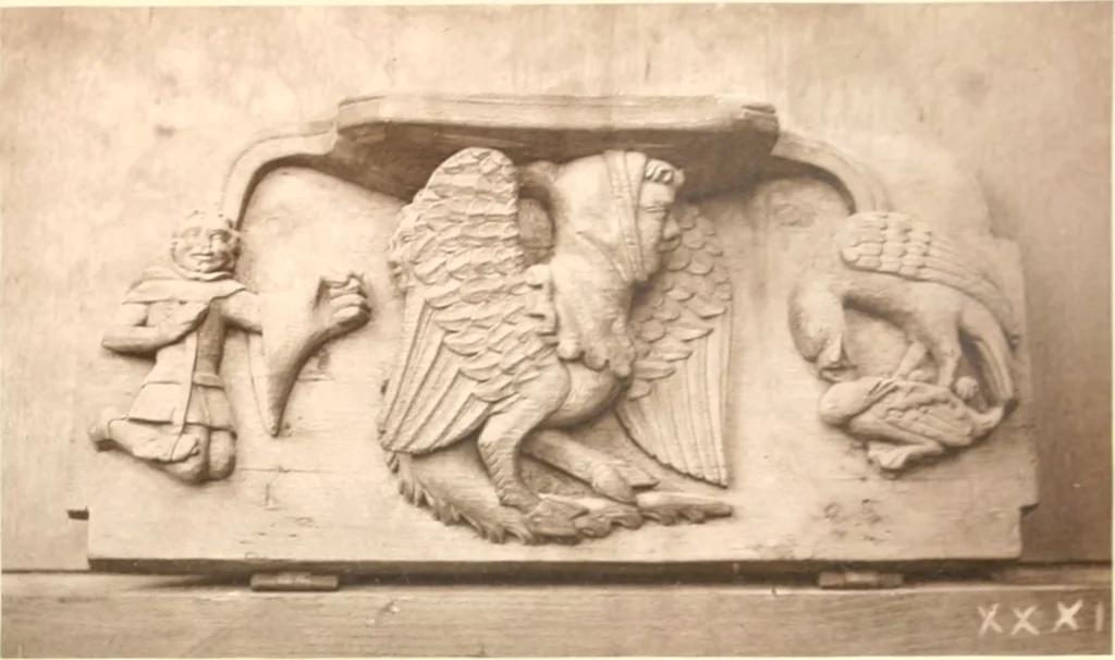 An illustration from Carvings and sculptures of Worcester Cathedral, 1873, leaf 50