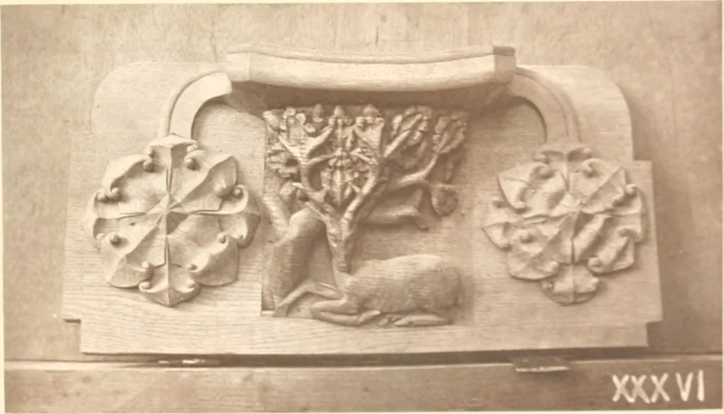 An illustration from Carvings and sculptures of Worcester Cathedral, 1873, leaf 54