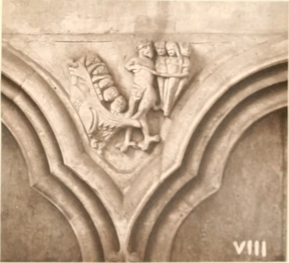 An illustration from Carvings and sculptures of Worcester Cathedral, 1873, leaf 82