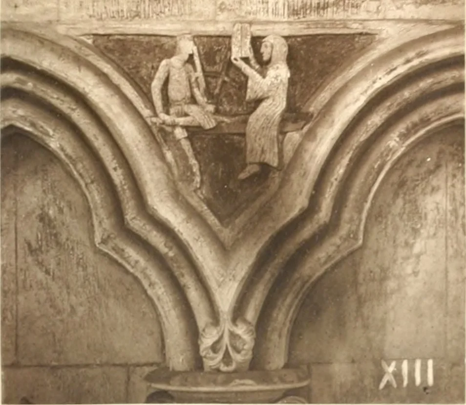 An illustration from Carvings and sculptures of Worcester Cathedral, 1873, leaf 86