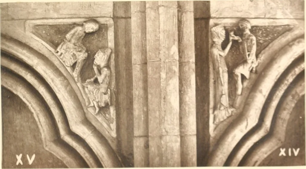 An illustration from Carvings and sculptures of Worcester Cathedral, 1873, leaf 86