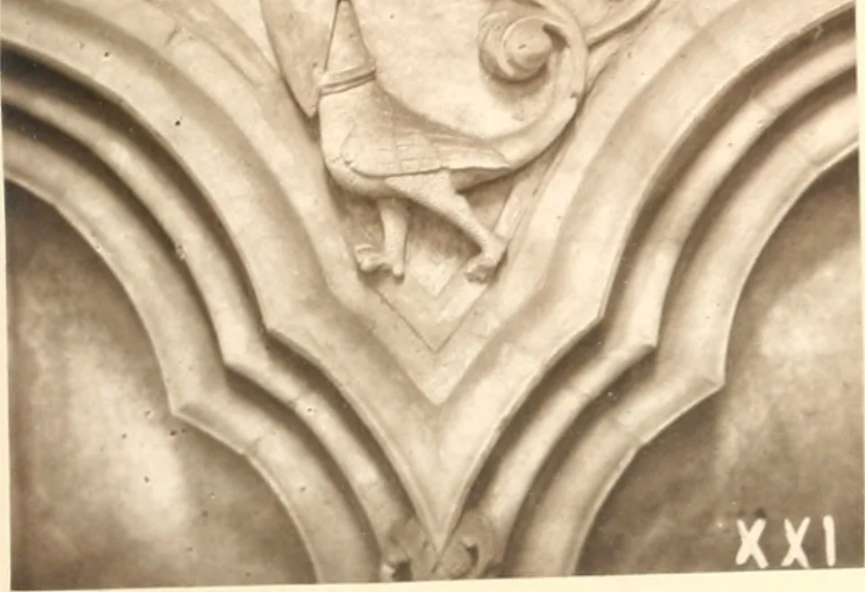 An illustration from Carvings and sculptures of Worcester Cathedral, 1873, leaf 90