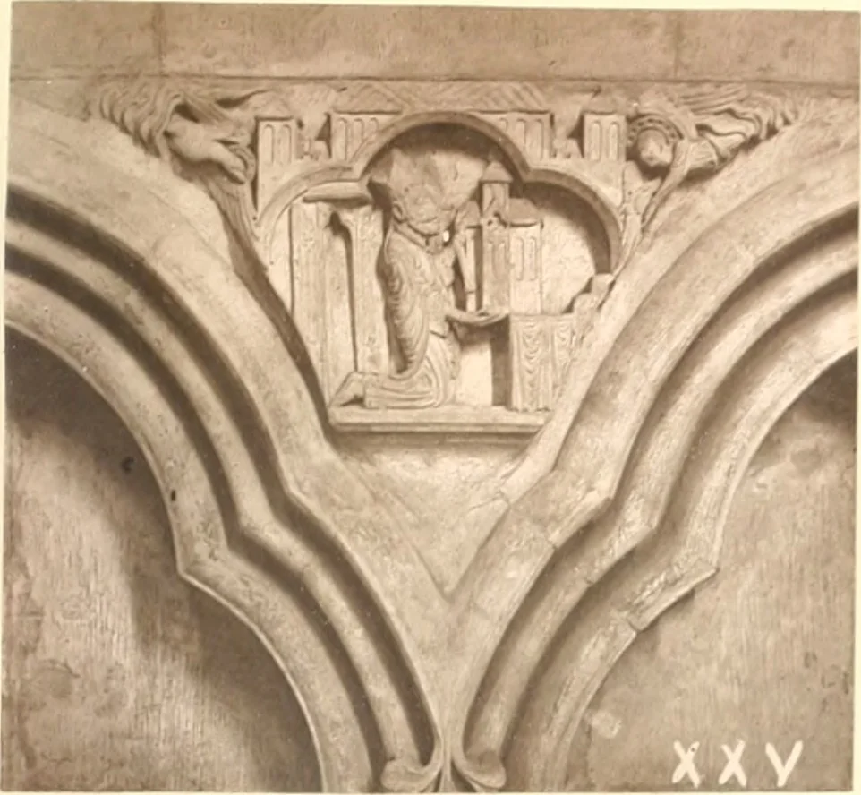An illustration from Carvings and sculptures of Worcester Cathedral, 1873, leaf 92