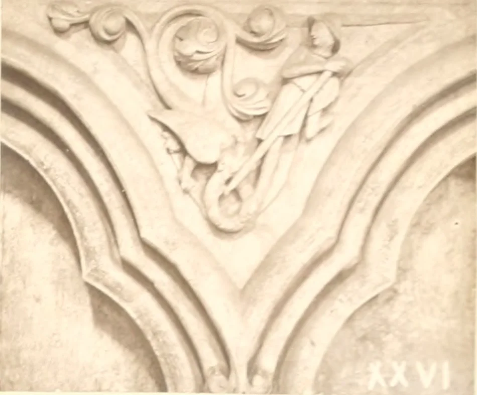 An illustration from Carvings and sculptures of Worcester Cathedral, 1873, leaf 92
