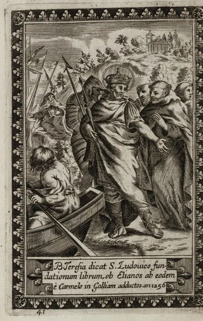 An illustration from La vie de la seraphique mere sainte Terese de Iesus, fondatrice des Carmes déchaussez & des Carmelites déchaussées, 1670, leaf 371