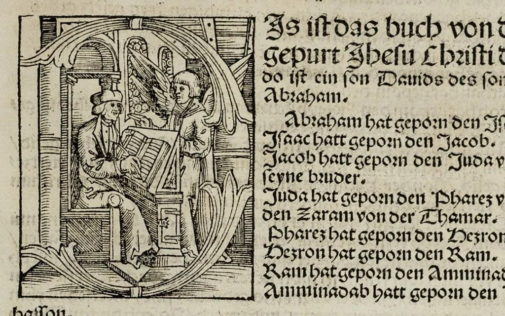 An illustration from Das Newe Testament Deůtzsch, 1522, leaf 28